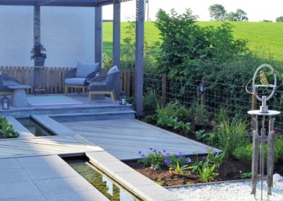 garden roofed paving and decking